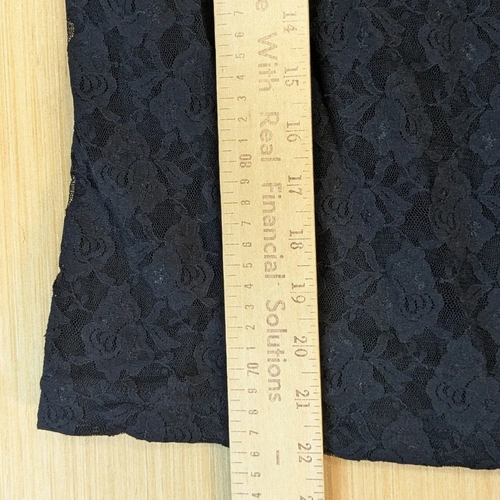 Casual Corner Annex Whimsygoth Black Floral Lace Tank Top Size L 90s Vintage